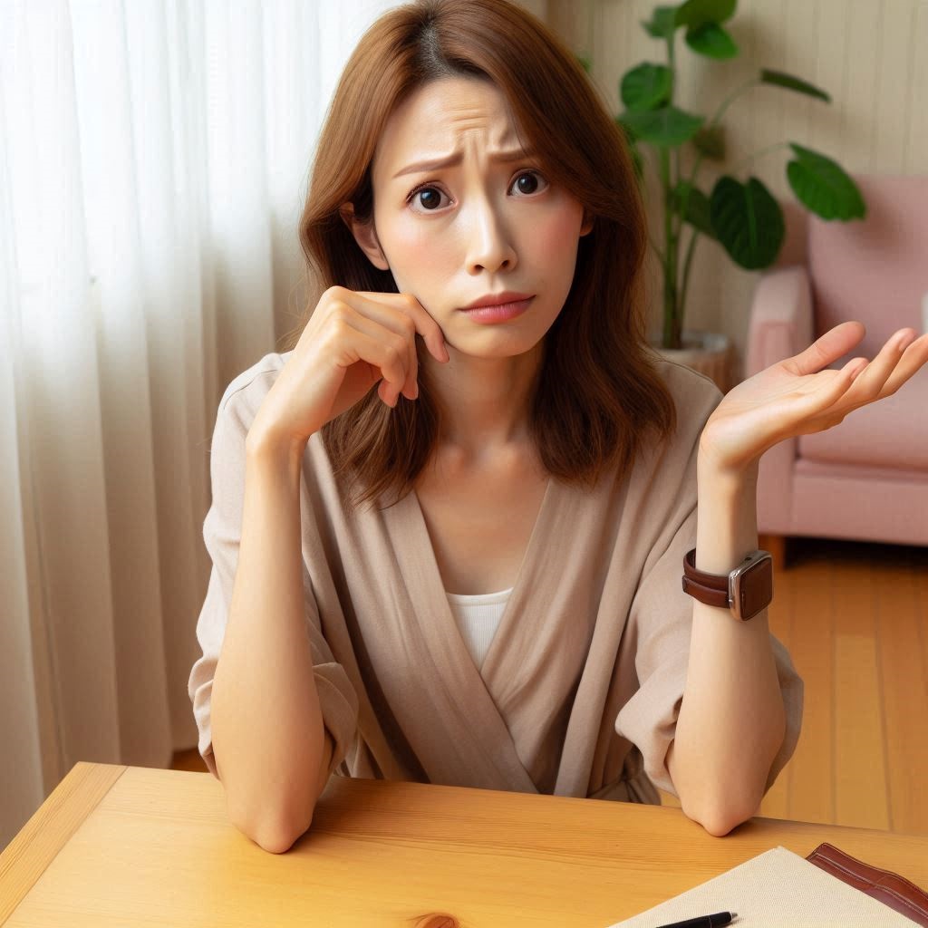 「出席扱いとは？」をイメージして、女性が疑問そうな表情を浮かべている画像